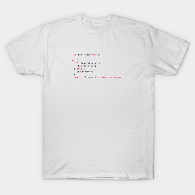 Tea Source Code T-Shirt by Spaksu